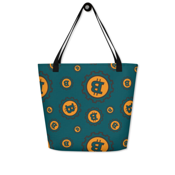 Bitcoin Crypto Print Large Tote Bag - Image 5