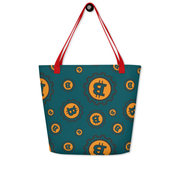 Bitcoin Crypto Print Large Tote Bag - Image 7