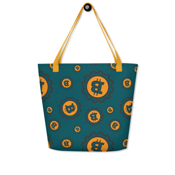 Bitcoin Crypto Print Large Tote Bag - Image 9