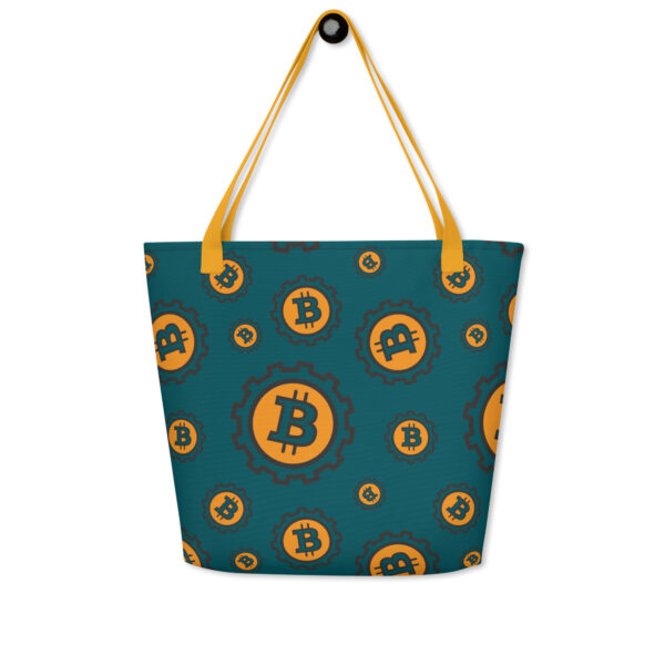 Bitcoin Crypto Print Large Tote Bag - Image 8