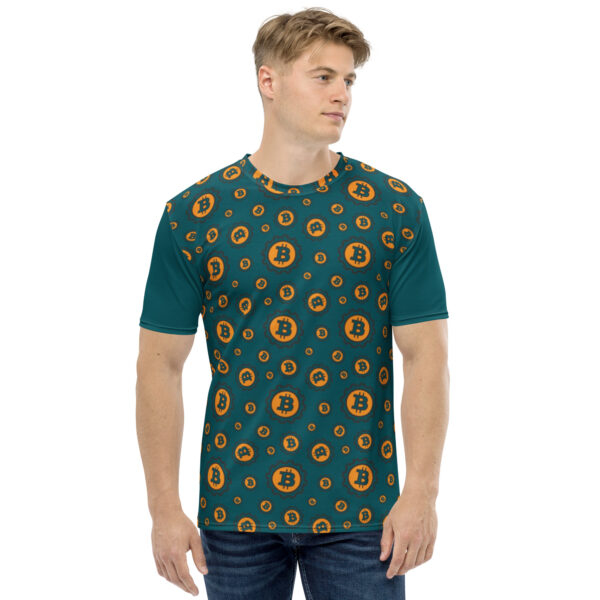 Bitcoin Logo Print Men's T-shirt - Image 2