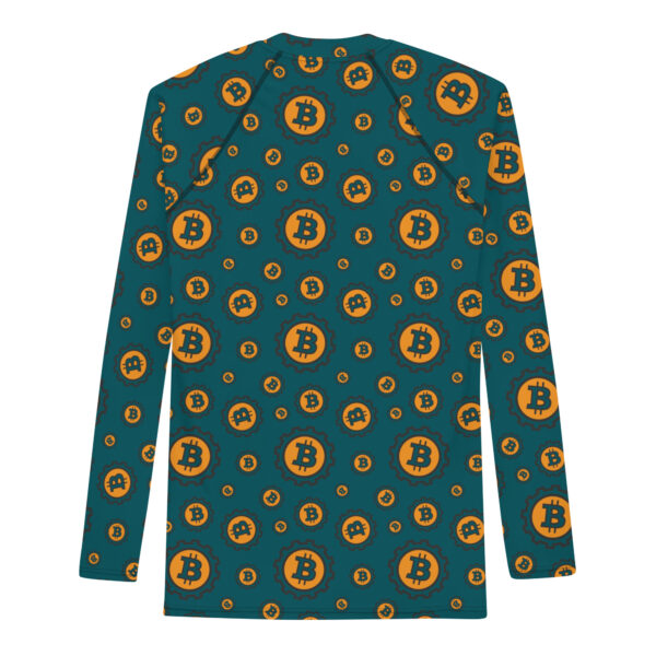 Bitcoin Logo Print Men's Rash Guard - Image 6