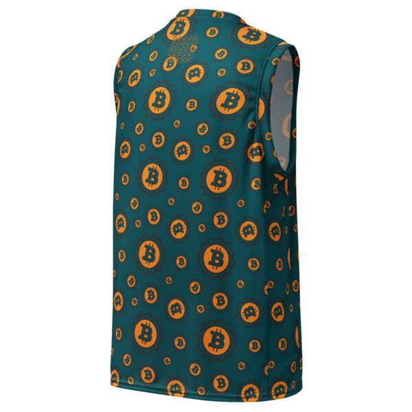 Bitcoin Logo Print Recycled Unisex Basketball Jersey - Image 8