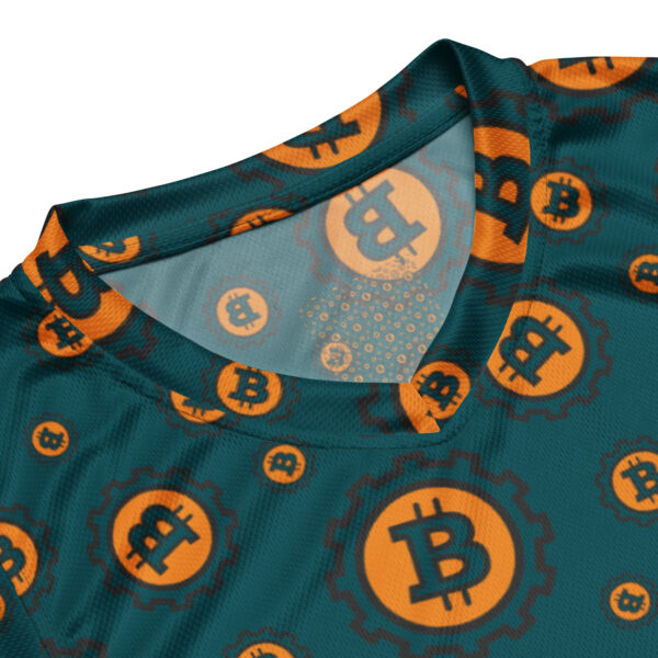 Bitcoin Logo Print Recycled Unisex Basketball Jersey - Image 6