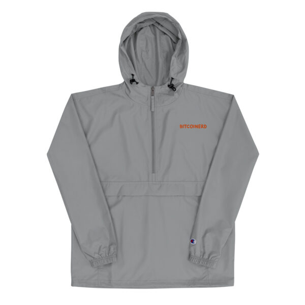 Bitcoinerd Embroidered Champion Packable Jacket - Image 11