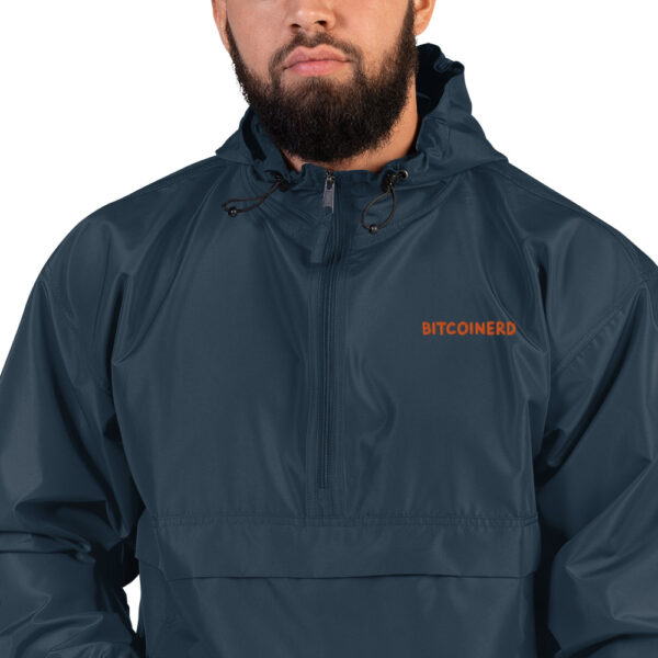 Bitcoinerd Embroidered Champion Packable Jacket - Image 3