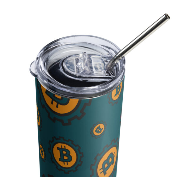 Bitcoin Print Stainless steel tumbler - Image 3