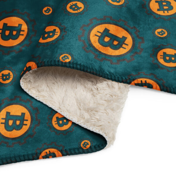 Bitcoin Pattern Sherpa blanket - Image 8