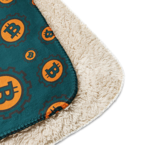 Bitcoin Pattern Sherpa blanket - Image 7