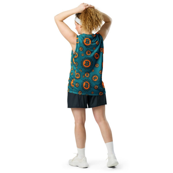 BTC Investor Gift Recycled Unisex Basketball Bitcoin Jersey - Image 6