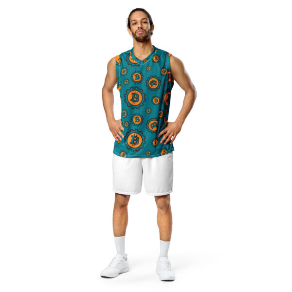 BTC Investor Gift Recycled Unisex Basketball Bitcoin Jersey - Image 3