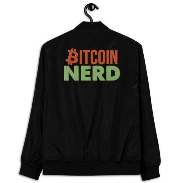 Bitcoin Embroidered Premium Recycled Bomber Jacket - Image 10