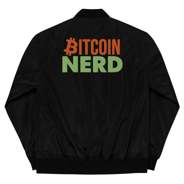 Bitcoin Embroidered Premium Recycled Bomber Jacket - Image 11