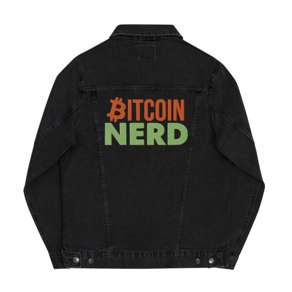 Bitcoin Embroider Unisex Denim Jacket - Image 5