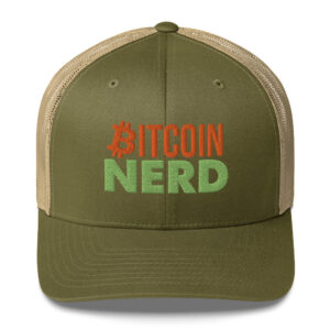 Exclusive Trendy Bitcoin Nerd Trucker Cap