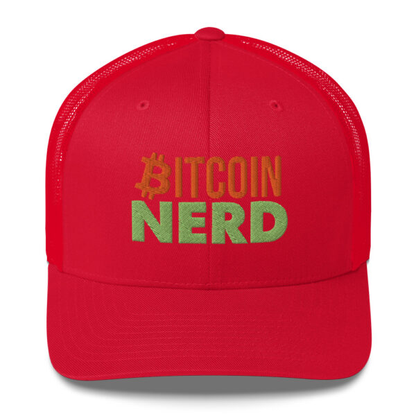 Exclusive Trendy Bitcoin Nerd Trucker Cap - Image 12