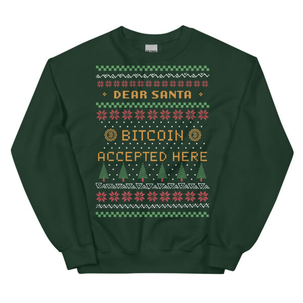 Bitcoin Christmas Unisex Sweatshirt - Image 3