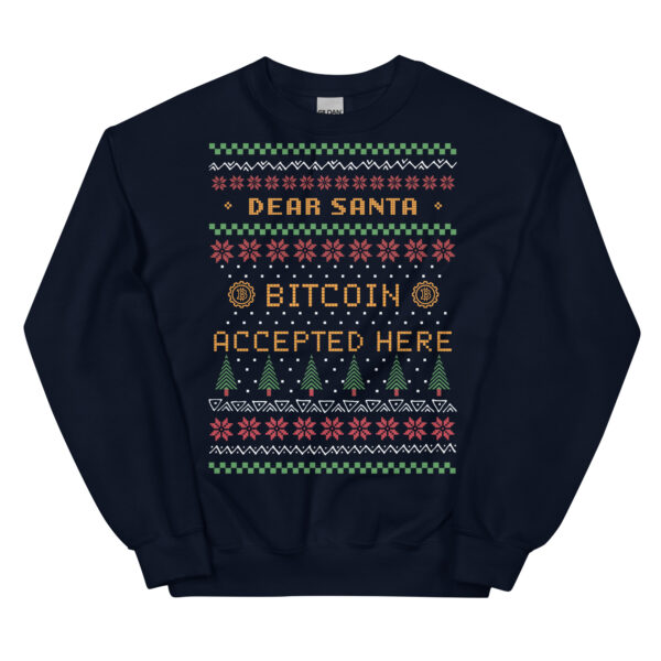 Bitcoin Christmas Unisex Sweatshirt - Image 2