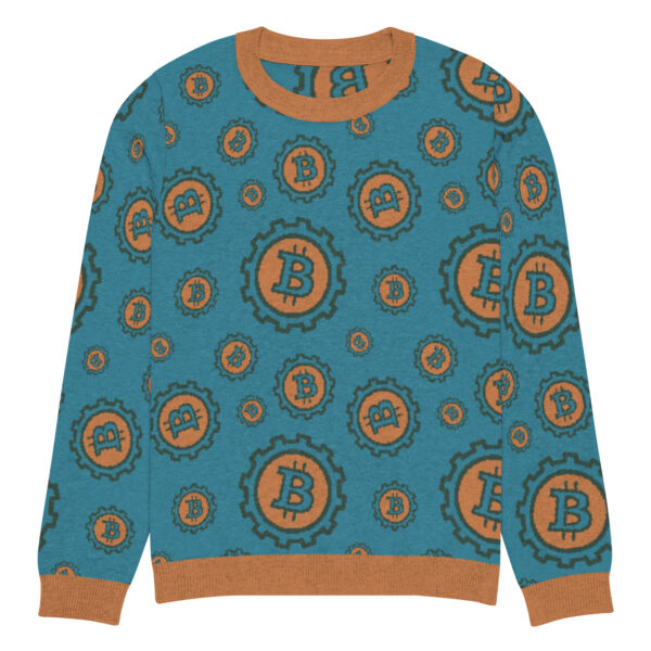 Bitcoin Knitted crew neck sweater - Image 3