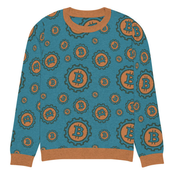 Bitcoin Knitted crew neck sweater - Image 7