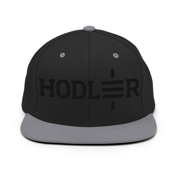 Custom Satoshi Hodler Embroidered Snapback Hat - Image 3