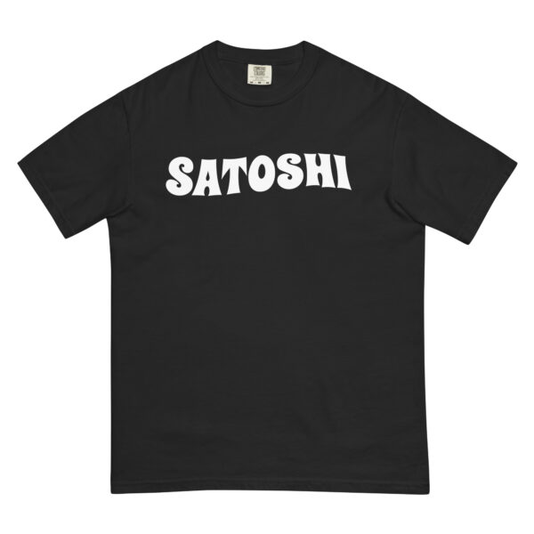 Satoshi Bold Bitcoin Unisex Garment-Dyed Heavyweight T-shirt